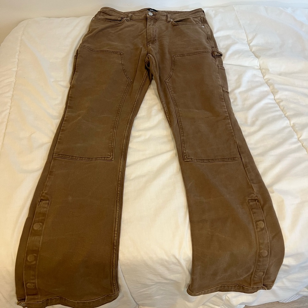 FashionNova Men’s Flared Carpenter Pants